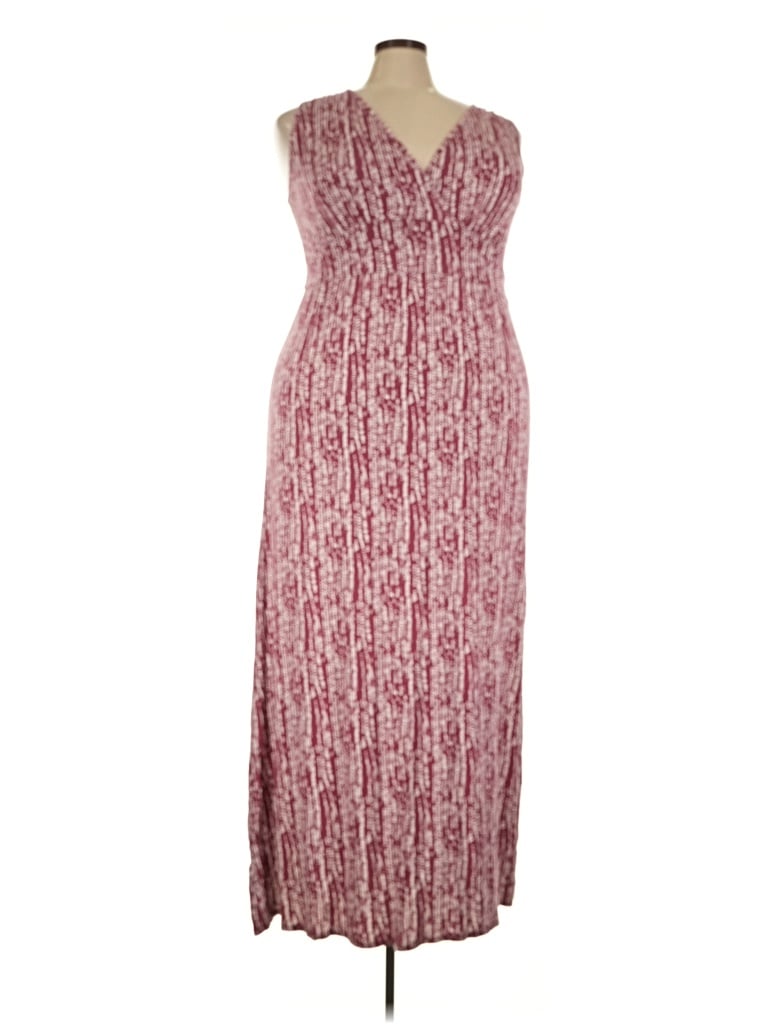 Pre-owned Loveappella Casual Dress In Burgundy