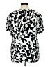 Well Worn 100% Viscose Floral Ivory Short Sleeve Blouse Size XL - photo 2
