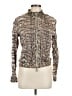 Alberto Makali 100% Polyester Animal Print Silver Jacket Size 8 - photo 1