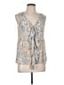 Edme & Esyllte Graphic Blue Sleeveless Blouse Size 10 - photo 1