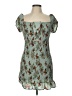 Blush 100% Polyester Print Teal Cocktail Dress Size L - photo 1