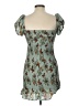 Blush 100% Polyester Print Teal Cocktail Dress Size L - photo 2