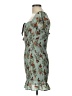 Blush 100% Polyester Print Teal Cocktail Dress Size L - photo 5