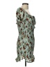 Blush 100% Polyester Print Teal Cocktail Dress Size L - photo 4