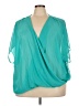 Dots 100% Polyester Teal 3/4 Sleeve Blouse Size 3X - photo 1