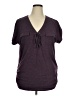 Perseption Concept Purple Short Sleeve Top Size 1X - photo 1