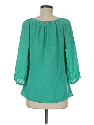 White House Black Market 3/4 Sleeve Silk Top (view 2)