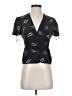 Madewell 100% Silk Black Short Sleeve Silk Top Size 2 - photo 1