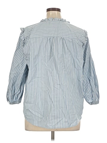 LC Lauren Conrad 3/4 Sleeve Button-Down Shirt (view 2)