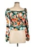 Bar III 100% Polyester Orange Long Sleeve Blouse Size L - photo 1