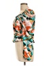 Bar III 100% Polyester Orange Long Sleeve Blouse Size L - photo 5