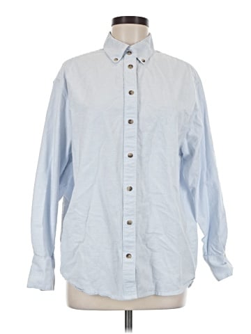 Madewell Oversized Button-Up Shirt in Oxford (view 1)