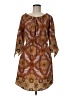 Speed Control 100% Polyester Paisley Brown Casual Dress Size M - photo 1