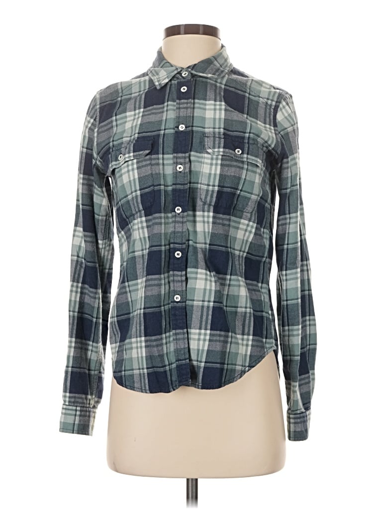 Pre-owned Paige Long Sleeve Button Down Shirt In Green
