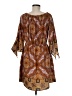 Speed Control 100% Polyester Paisley Brown Casual Dress Size M - photo 2