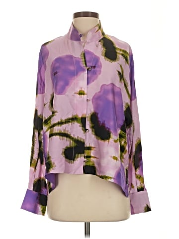 Psophia Vazquez De Castro Long Sleeve Silk Top (view 1)