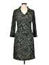 Laundry by Design 100% Polyester Print Black Casual Dress Size 10 - photo 1