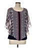 B-Design Blue 3/4 Sleeve Blouse Size M - photo 1