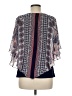 B-Design Blue 3/4 Sleeve Blouse Size M - photo 2