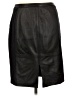 Halogen 100% Leather Black Leather Skirt Size 10 Petite - photo 2