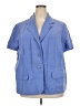 JM Collection Blue Short Sleeve Blouse Size 24W - photo 1