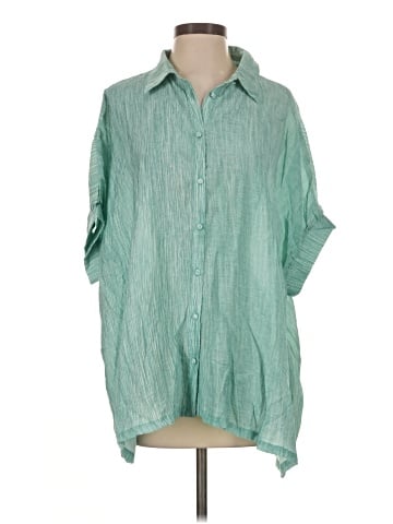 Umgee 3/4 Sleeve Button-Down Shirt (view 1)