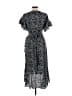 Max Studio Floral Blue Casual Dress Size L - photo 2