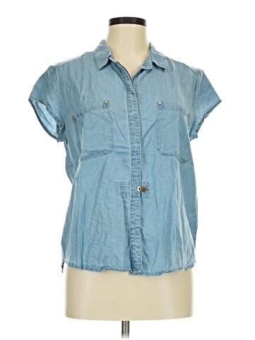 Ivanka Trump Sleeveless Button-Down Shirt (view 1)