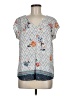 DR2 100% Polyester White Short Sleeve Blouse Size M - photo 1