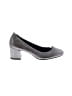 Lanvin 100% Leather Metallic Silver Heels Size EU 37 - photo 1