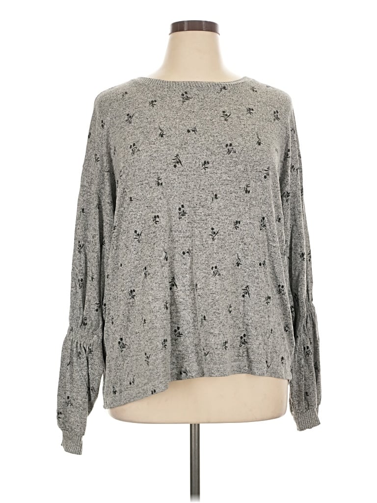 Pre-owned B Collection By Bobeau Pullover Sweater In Gray
