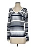 Lands' End 100% Supima Cotton Stripes Blue Pullover Sweater Size S - photo 1