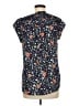 Daniel Rainn 100% Polyester Floral Blue Short Sleeve Blouse Size 8 - photo 2