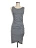 Leith Solid Gray Casual Dress Size M - photo 1