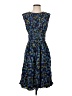 Boden 100% Viscose Paisley Blue Cocktail Dress Size 4L - photo 1