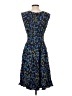 Boden 100% Viscose Paisley Blue Cocktail Dress Size 4L - photo 2