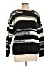 Jones New York Stripes Black Pullover Sweater Size L - photo 1