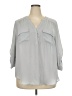 Torrid 100% Polyester Gray 3/4 Sleeve Blouse Size 2X Plus (2) - photo 1