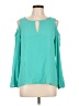 Rose + Olive 100% Polyester Teal 3/4 Sleeve Blouse Size M - photo 1