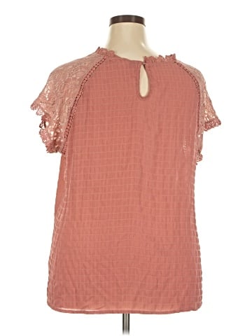 Peach Short Sleeve Blouse (view 2)