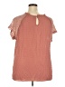 Peach 100% Polyester Pink Short Sleeve Blouse Size 3XL - photo 2