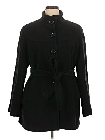 Larry Levine Wool Coat (view 1)