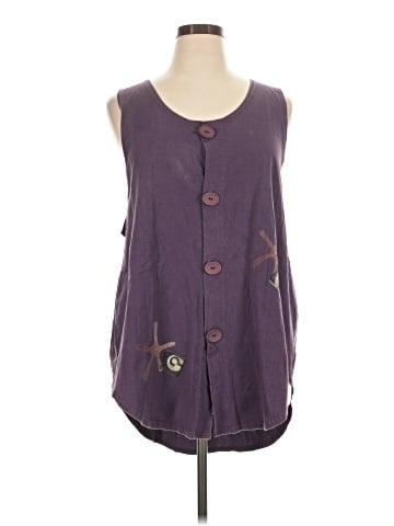 Blue Fish Sleeveless Button-Down Shirt (view 1)