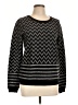 Joie Chevron-herringbone Black Pullover Sweater Size L - photo 1