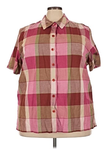 Basic Editions Short Sleeve Button-Down Shirt (view 1)