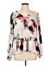Nine West 100% Polyester White Long Sleeve Blouse Size L - photo 1