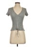 Maje Gray Short Sleeve Top Size Sm (1) - photo 1