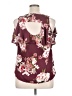 Iz Byer 100% Polyester Burgundy Short Sleeve Blouse Size XL - photo 2