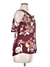 Iz Byer 100% Polyester Burgundy Short Sleeve Blouse Size XL - photo 4