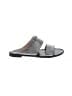 Lanvin 100% Leather Gray Silver Sandals Size EU 38 1/2 - photo 1